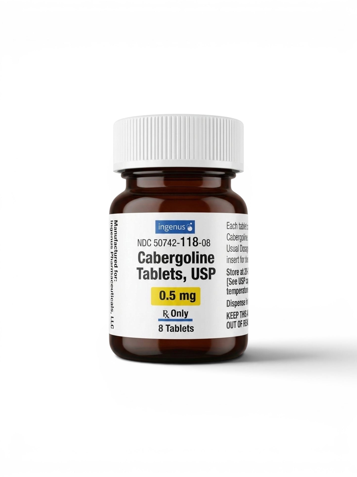 Cabergoline Tablets USP 0.5 mg