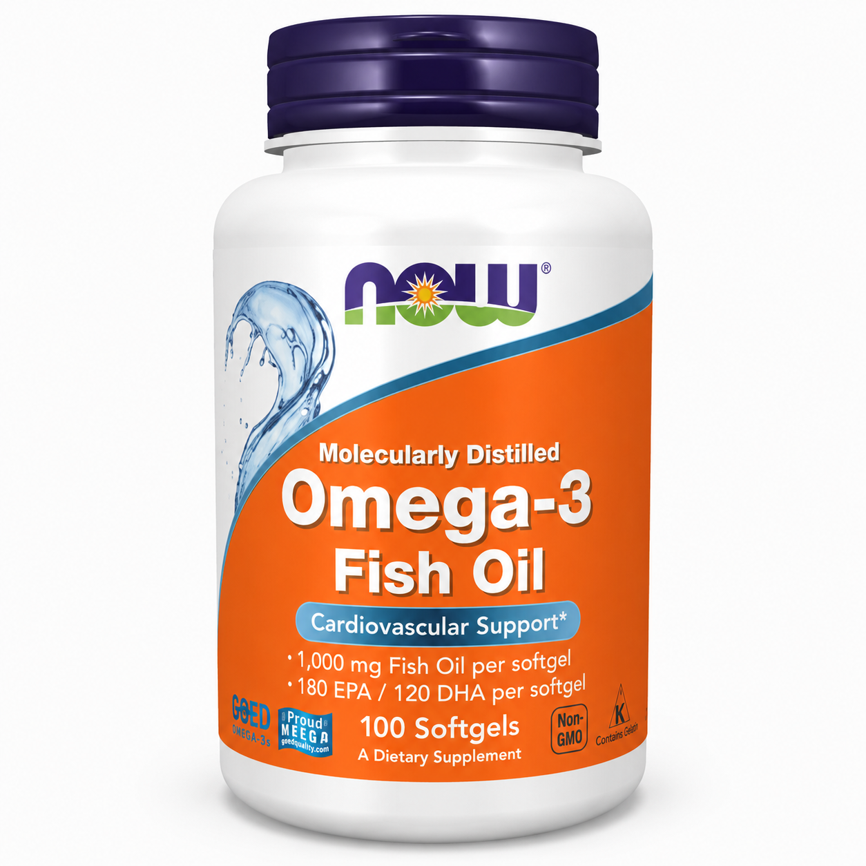 Omega-3 Fish Oil 1,000 mg – 100 Softgels | NOW Foods