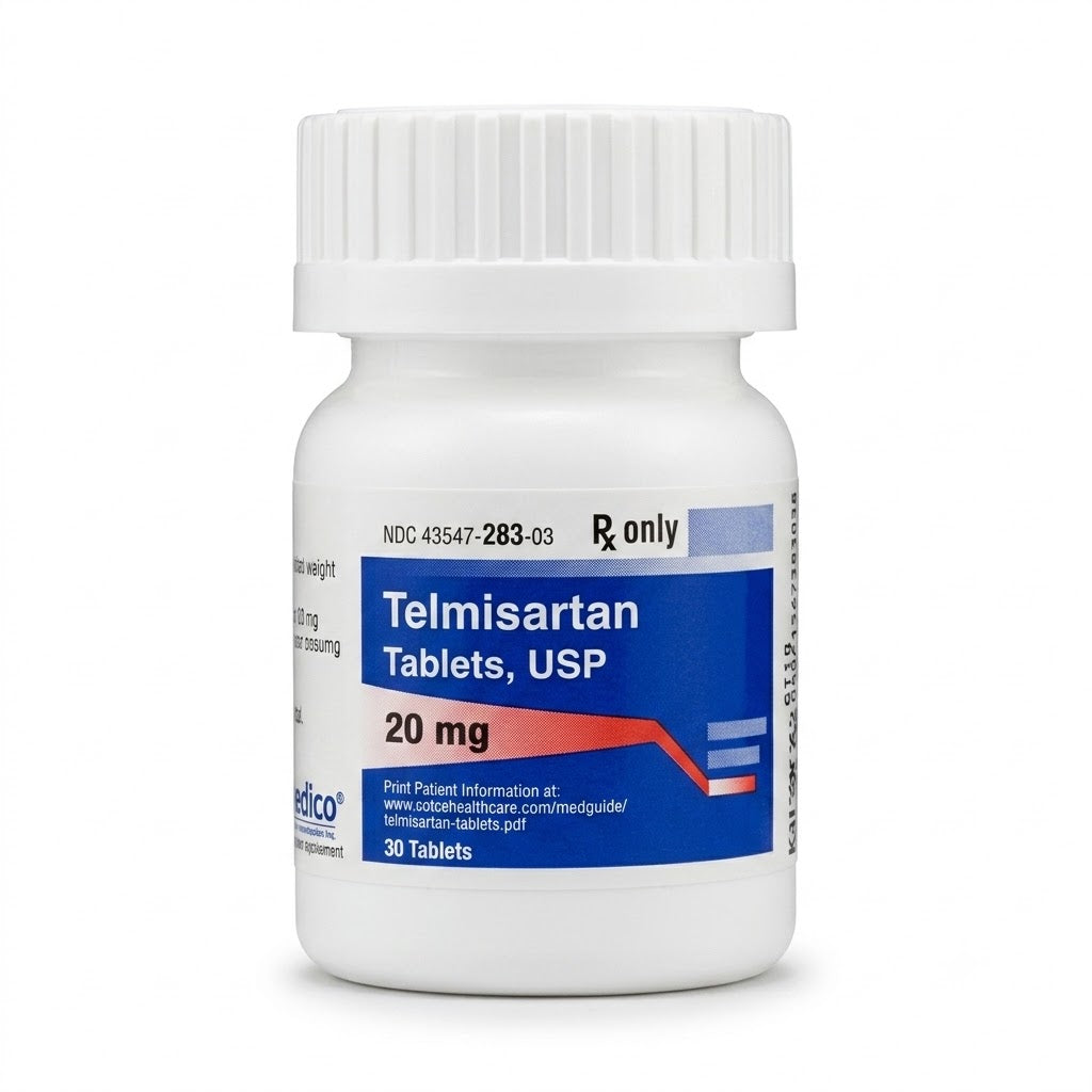 Telmisartan 20 mg (30 Tabletas) – Calidad USP